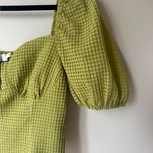 Astr Lime Textured Blouse